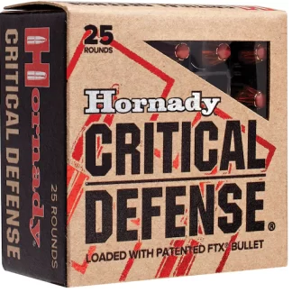 Authentic Hornady Critical Defense 9mm Luger Ammo 115 Grain Hornady FTX Polymer Tip Box of 200 rounds - Handguns | Freedom Finger Triggers