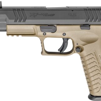 Springfield XDM .45ACP 4.5 Flat Dark Earth (FDE) Essentials Package with Threaded Barrel - Firearms | Freedom Finger Triggers