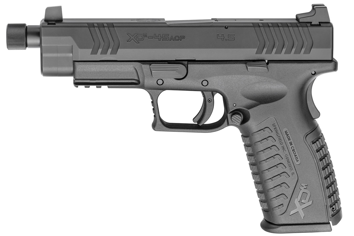 Springfield XDM .45ACP 4.5 Black Essentials Package with Threaded Barrel Springfield XDM .45ACP 4.5 Black Essentials Package with Threaded Barrel - Firearms - Freedom Finger Triggers