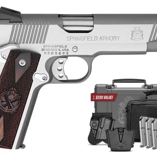 Springfield 1911 Loaded .45 ACP Stainless Steel with Instant Gear Up Package - Firearms | Freedom Finger Triggers